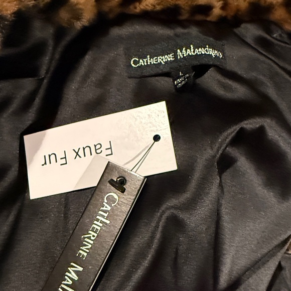 Catherine Malandrino Animal Print Faux Fur Vest - Picture 4 of 6